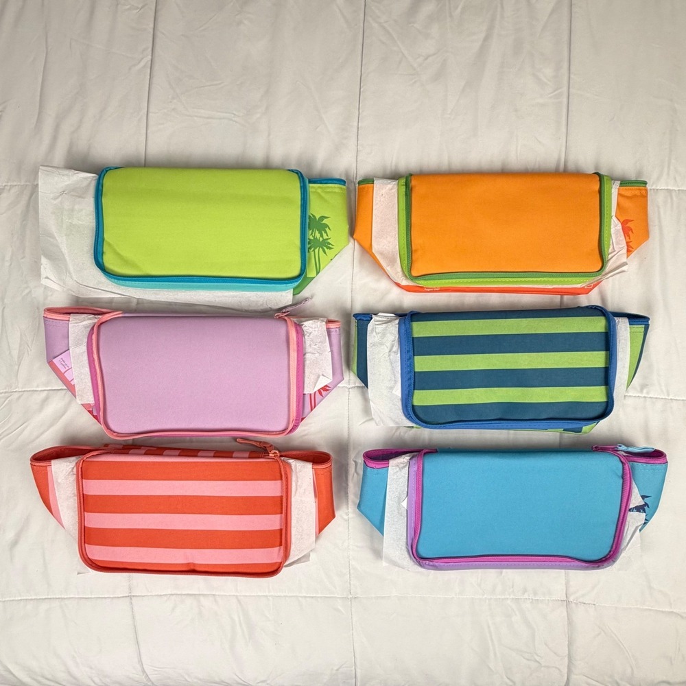 Trader Joes Mini Insulated Tote Bag Summer 2026 Set of 6 Limited Edition NEW - Picture 2 of 8